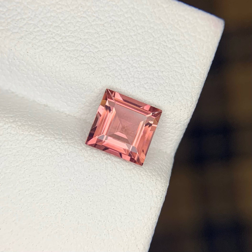 Natural Pink Tourmaline 1.38 Ct Asscher Cut Eye Clean Untreated Afghanistan