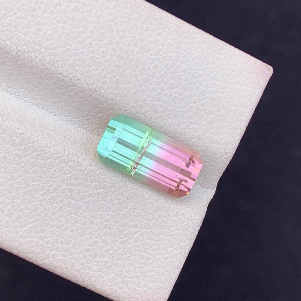 Natural Watermelon Tourmaline 3.44 Ct Loose Gemstone | Afghanistan Tourmaline | Bi-Color Included Gem | Untreated Jewelry Stone
