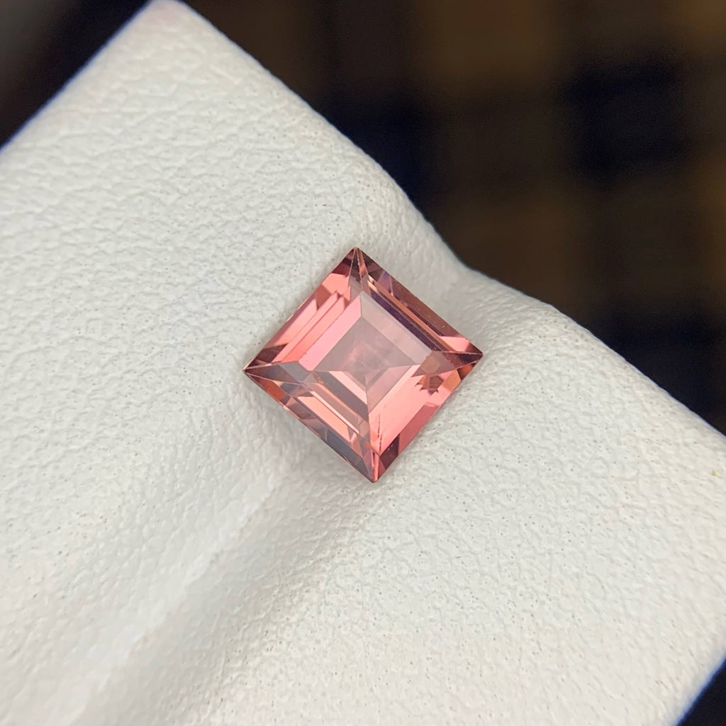 Natural Pink Tourmaline 1.38 Ct Asscher Cut Eye Clean Untreated Afghanistan