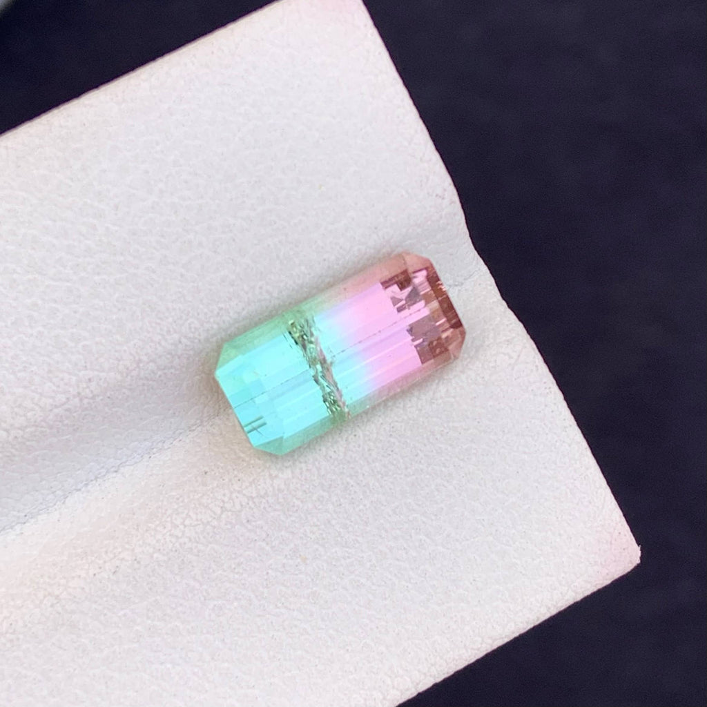 Natural Watermelon Tourmaline 3.44 Ct Loose Gemstone | Afghanistan Tourmaline | Bi-Color Included Gem | Untreated Jewelry Stone