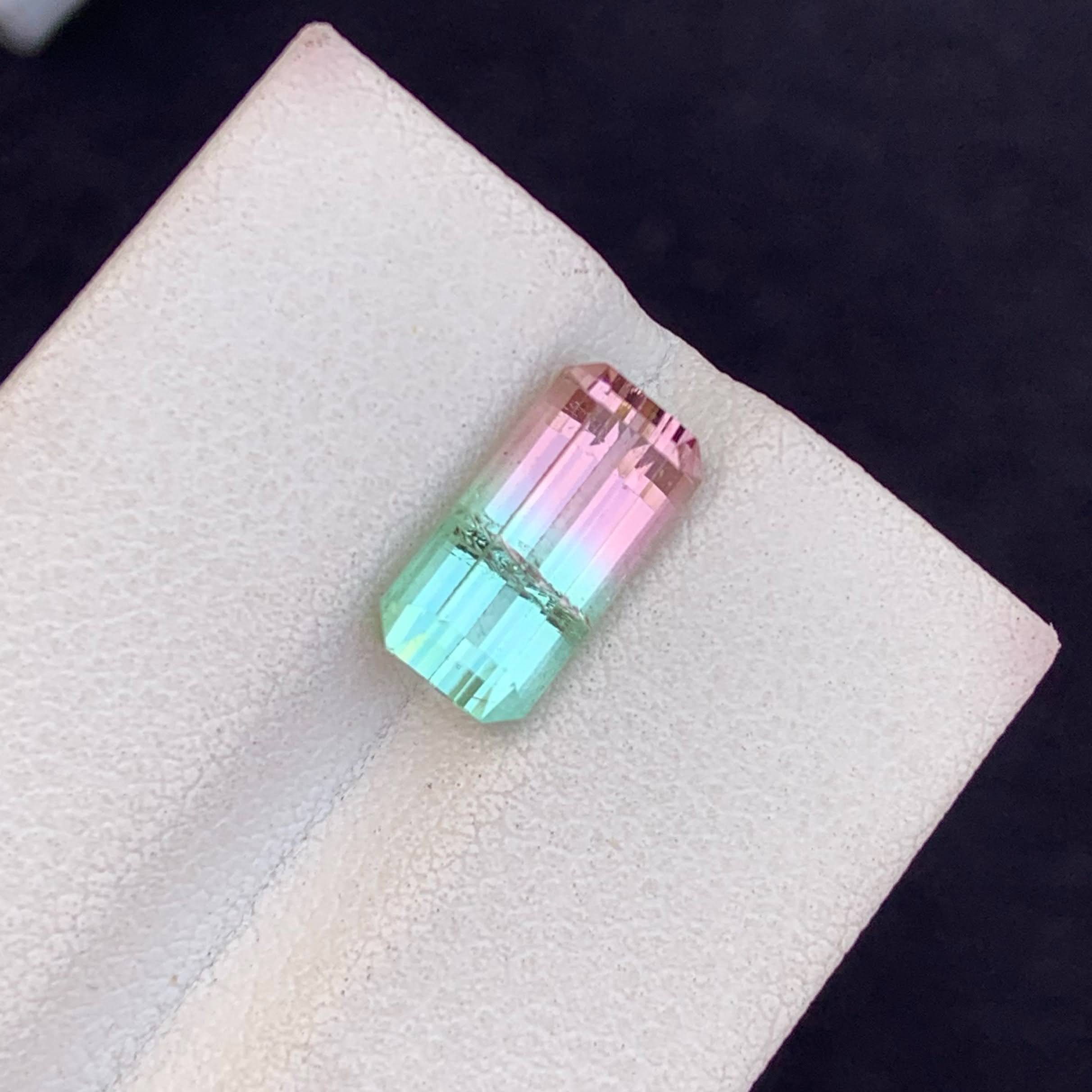 Natural Watermelon Tourmaline 3.44 Ct Loose Gemstone | Afghanistan Tourmaline | Bi-Color Included Gem | Untreated Jewelry Stone