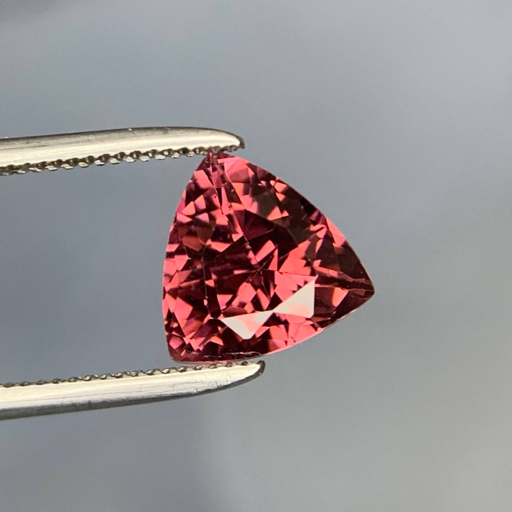 Natural Peach Tourmaline 1.80 Ct Loose Gemstone | Trilliant Cut Eye Clean | Afghanistan Untreated Tourmaline | Jewelry Stone